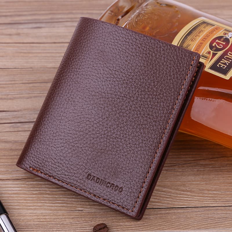 Business Men's PU Wallet Short Fashion Multi-Card Leather Bag Horizontal Vertical Zipper Wallet Coin Purse Card Holder Dropshipping
