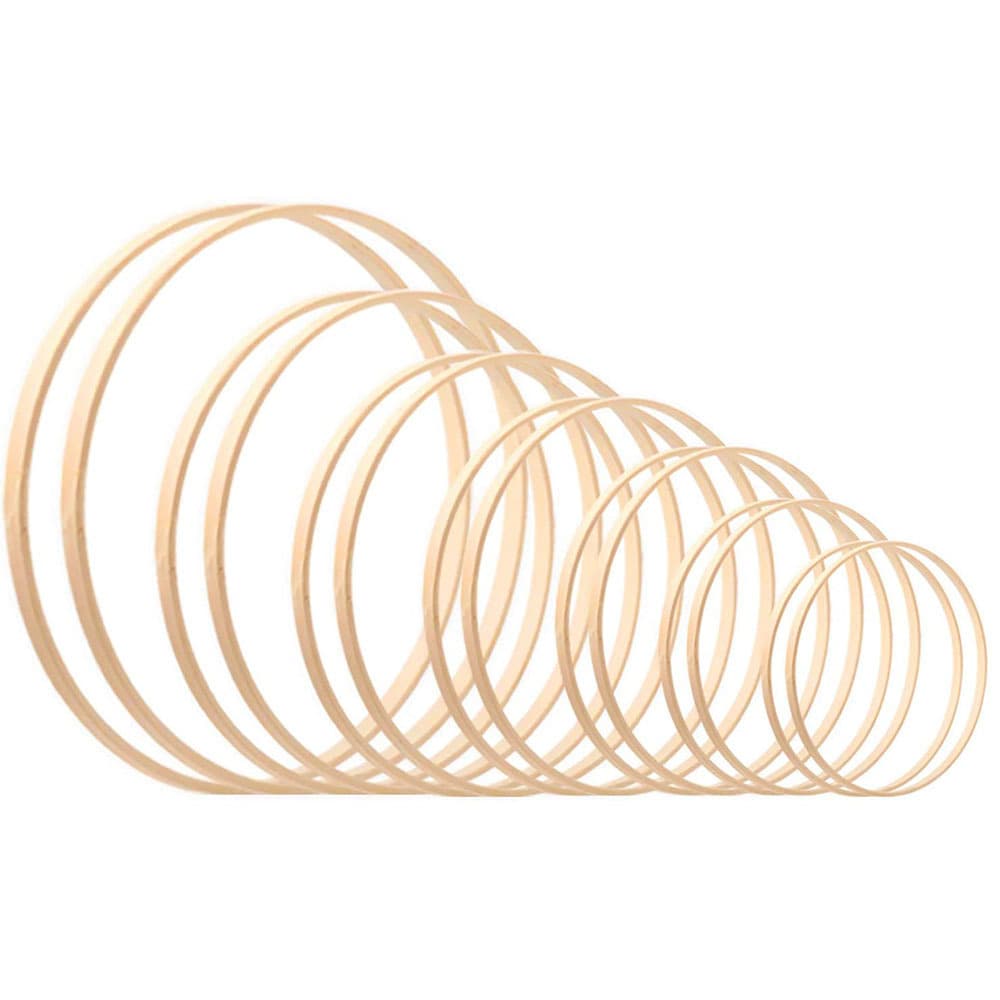 Amazon Balcony Bamboo Ring Flower Lantern Round Fan Frame Dreamcatcher - Circular Wedding Scene Decoration Bamboo Hoop