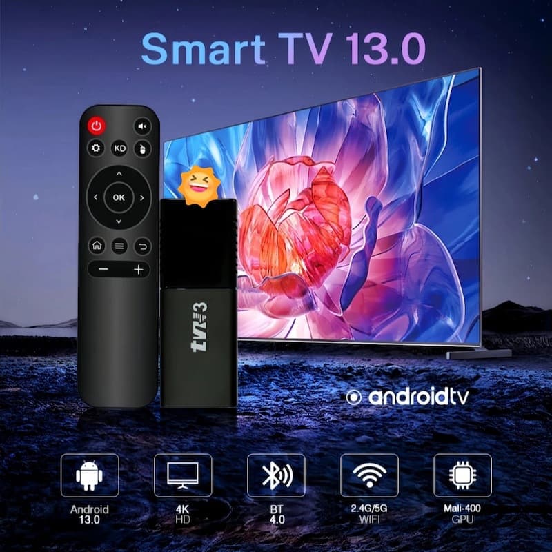TVR3 Dual-Band 4K HD Smart Android TV Box Android 15 for Export