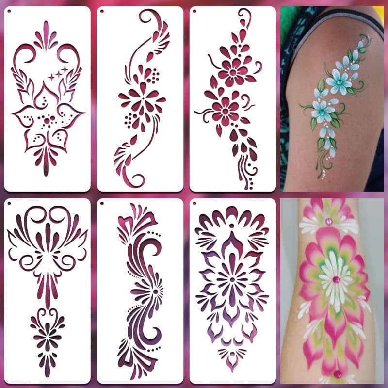Cross-border Amazon Body Painting Hollow-out Template for Costume Parties, Cosplay, and Handmade DIY Stenciling