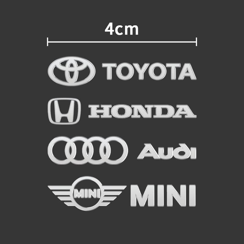 Full Vehicle DIY Stickers, Metal Badge, High Temperature Resistant Adhesive, Suitable for Volkswagen, Audi, Feng, Mini