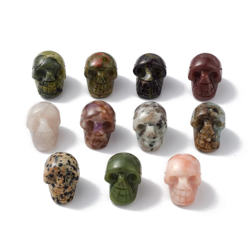 Non-Porous Skull Dinosaur Angel Natural Stone Small Ornament Coffee Table Decoration Energy Crystal Home Decor Wholesale