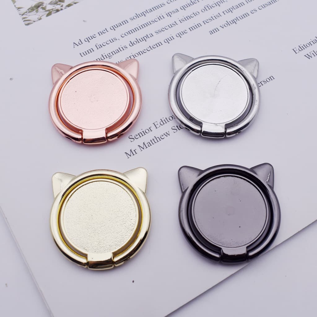 Phone Stand Round Groove Blank Material Point Drill IMD Resin Patch Metal Ring Holder Semi-Finished Product