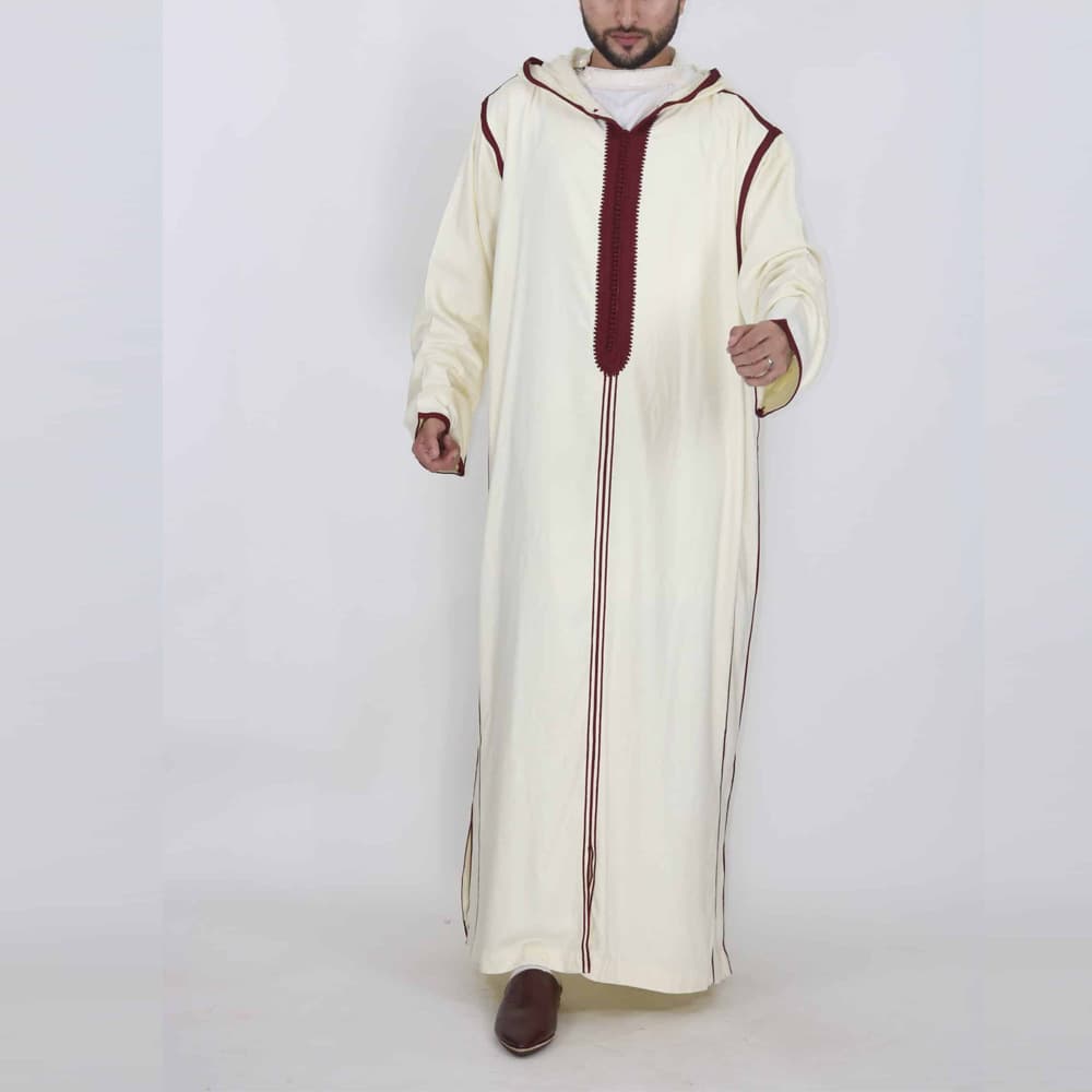 2023 Cross-border New Style AliExpress Amazon Arabic Long Men's Hooded Shirt Muslim Robe