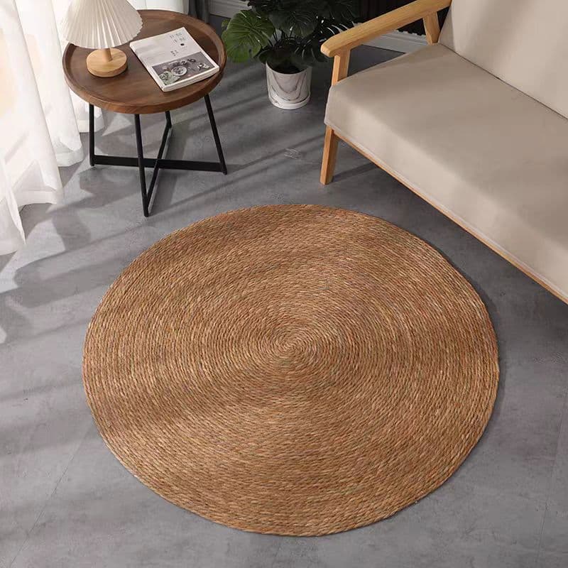 Japanese Wicker Round Straw Mat Living Room Rush/Bamboo Weave Floor Cushion Bedroom Clothing Store Tea Table Photography Prop