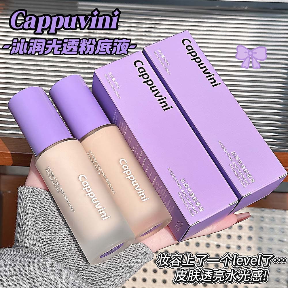 CAPPUVINI luminous liquid foundation, moisturizing, clear and skin-melting concealer, affordable domestic student makeup