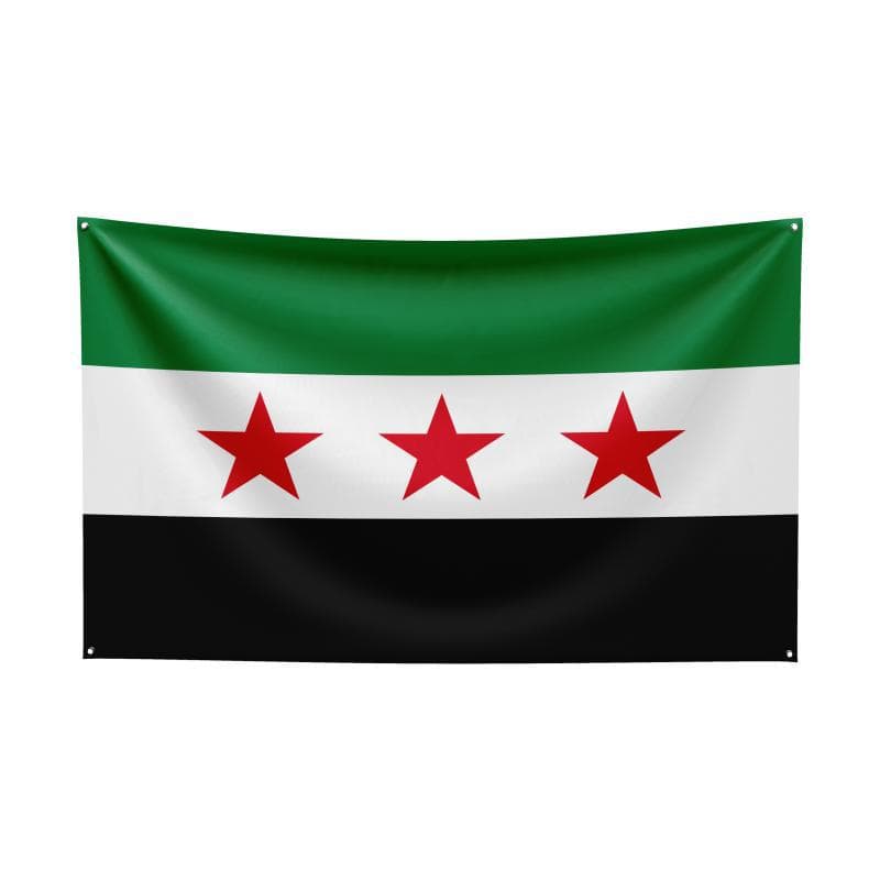 Amazon Syrian flag Syrian national flag cross-border supply No. 4 flag 3×5ft factory wholesale temu