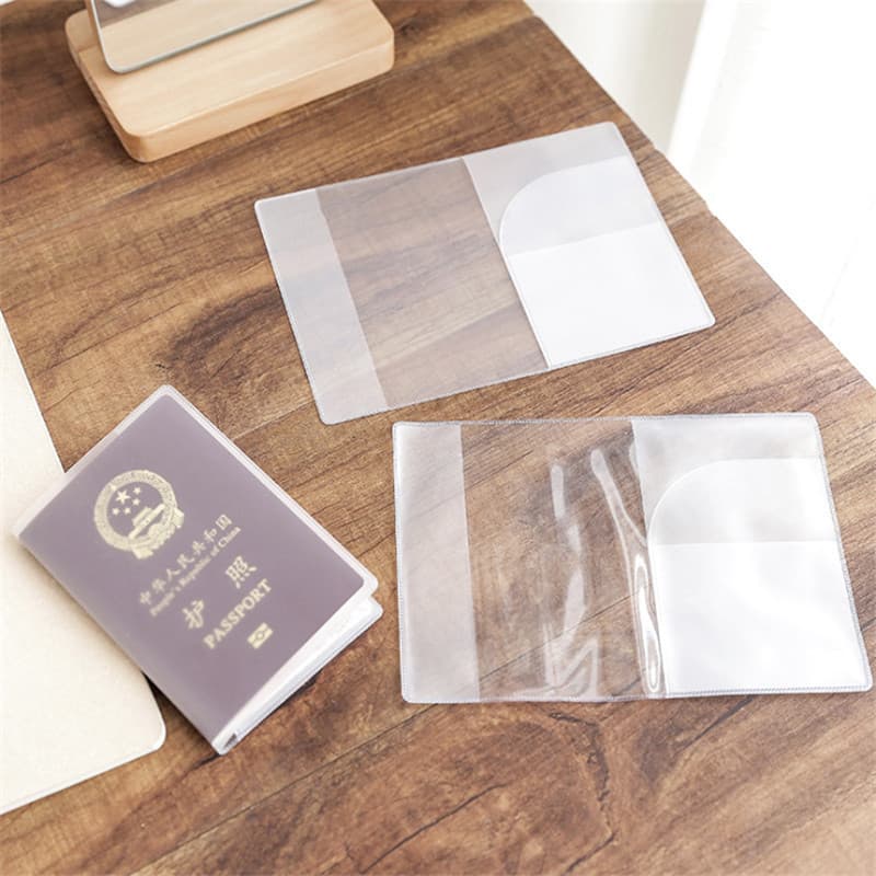 Multifunctional Waterproof Passport Cover, Frosted Transparent Passport Document Holder, PVC Card Case, Card Wallet