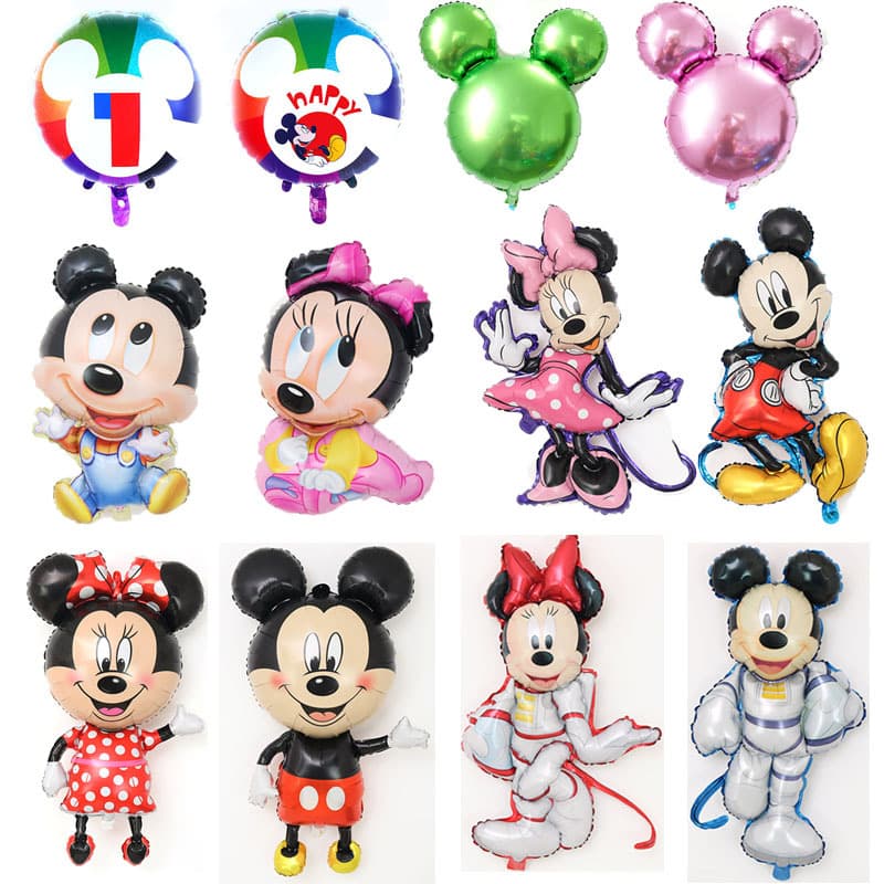 Large Mickey and Minnie standing shape Mickey Mouse toy balloon cartoon aluminum film balloon children's birthday party