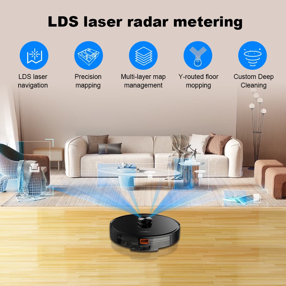 German LIECTROUX Laser Navigation X6 Vacuum Cleaner Intelligent Household Sweeping Robot Sweeping, Suction, and Mopping All-in-One Machine