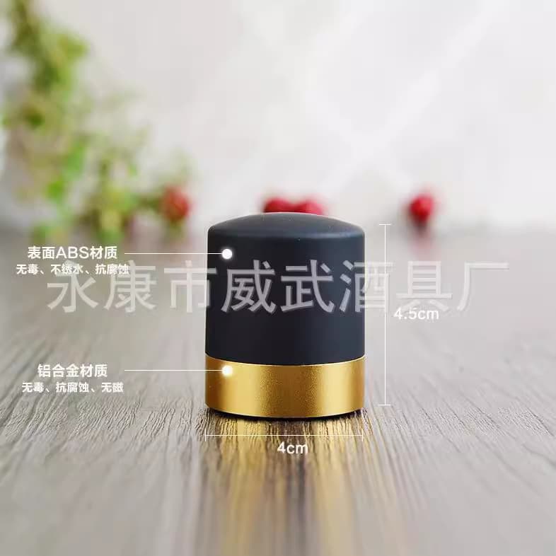 Creative wine stopper, push-button wine stopper, red wine and champagne bottle stopper, rotating stainless steel one-piece wine stopper.