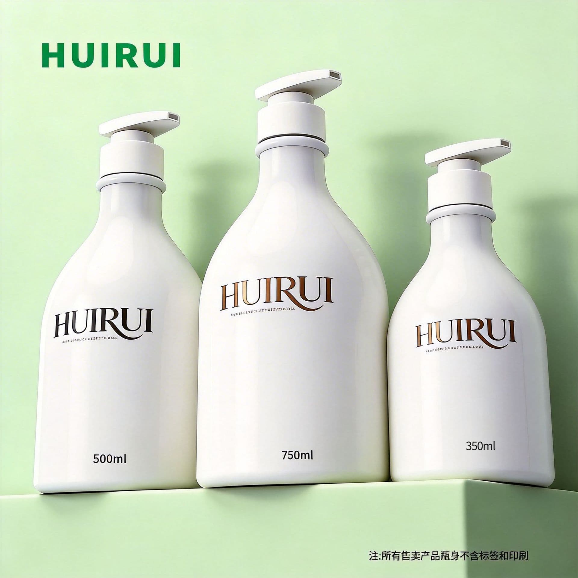 Spot 500ml750ml round oblique shoulder shampoo shower bottle transparent plastic press bottle hospital packaging bottle