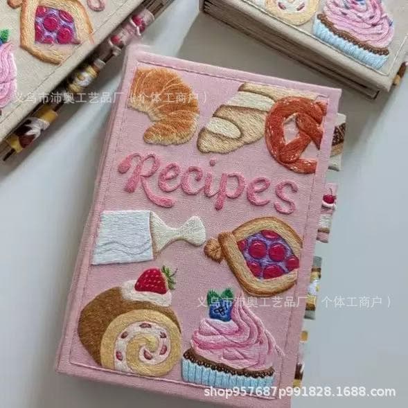 [Cross-Border New Arrival] Handcrafted Recipe Journal with Vintage Style
