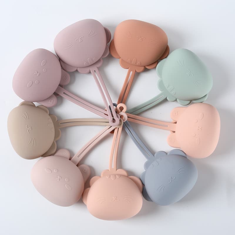 Pacifier Storage Box Portable Baby Pacifier Case Silicone Pacifier Anti-Drop Box with Lanyard Cartoon Style