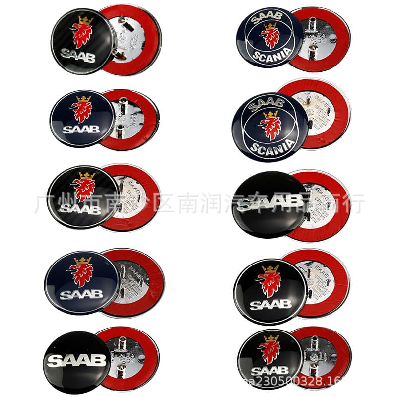 Compatible with Saab 93 95 front and rear hood emblems, Saab badge