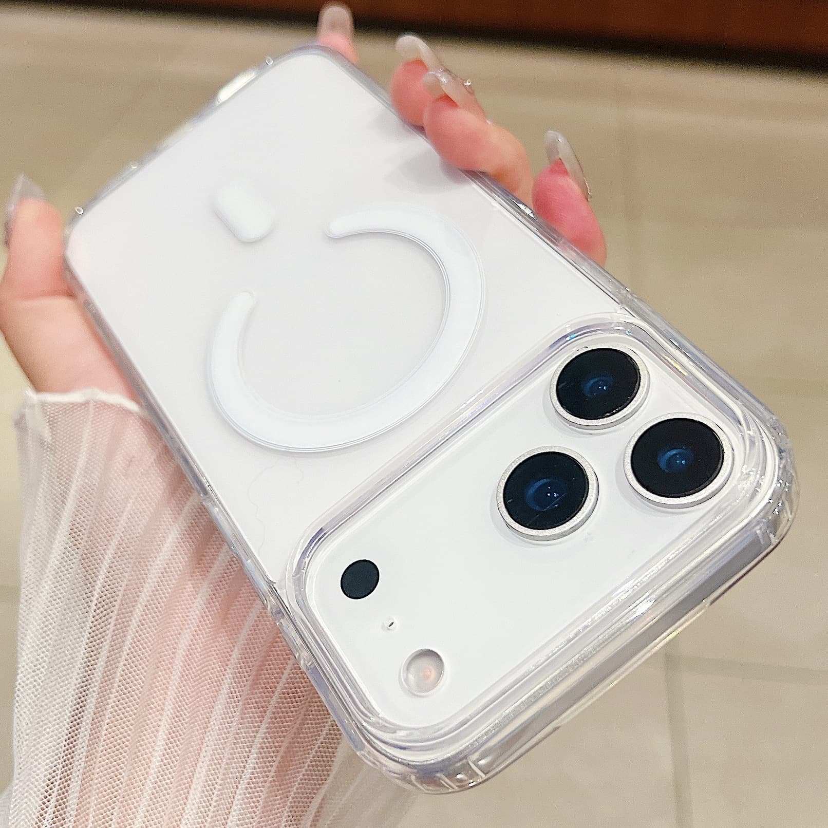 Compatible with Apple 17 Pro Max Phone Case New Transparent Magnetic iPhone 17 Drop-Resistant Protective Cover Large-Cutout Camera