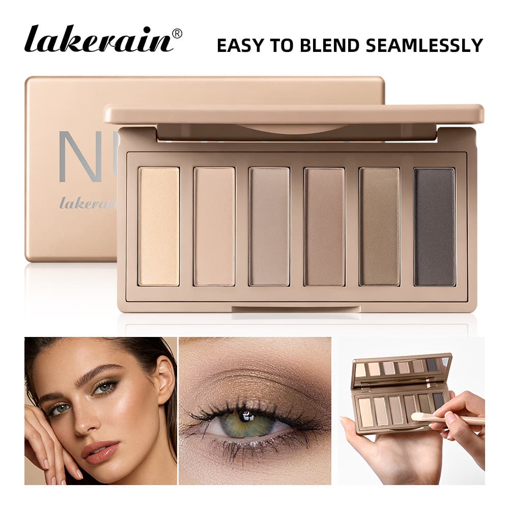 Cross-border lakerain six-color mini eyeshadow palette matte taupe eyeshadow EYESHADOW PALETTE