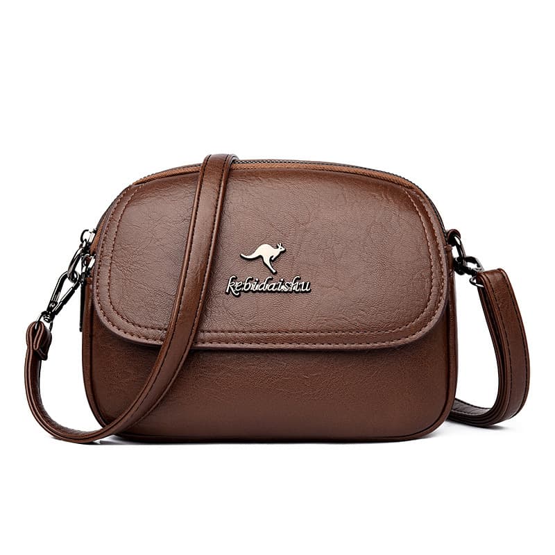 Kebi Kangaroo 2024 Fashion Small Round Bag Summer Women's Handbag Crossbody Bag Shoulder Bag Soft Leather Premium Feel Women's