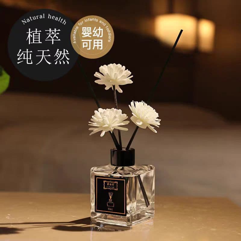 Flameless Fragrance Set Home Indoor Toilet Deodorizing Scented Rattan Sticks Dried Flowers Long-lasting Air Freshener Drop Shipping