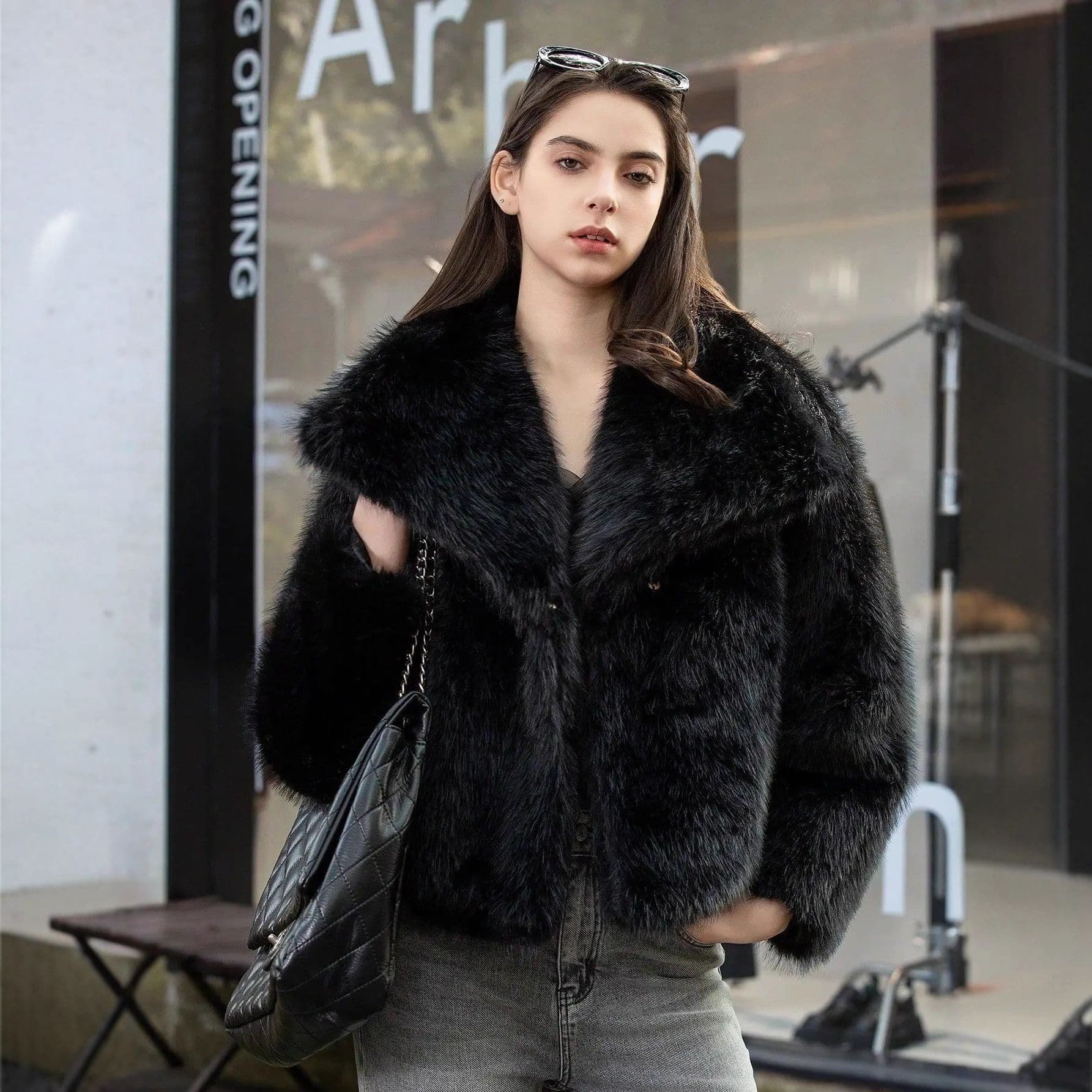 Cross-Border European and American Women's Clothing ZA AliExpress Hot Selling Autumn and Winter New Faux Fur Coat