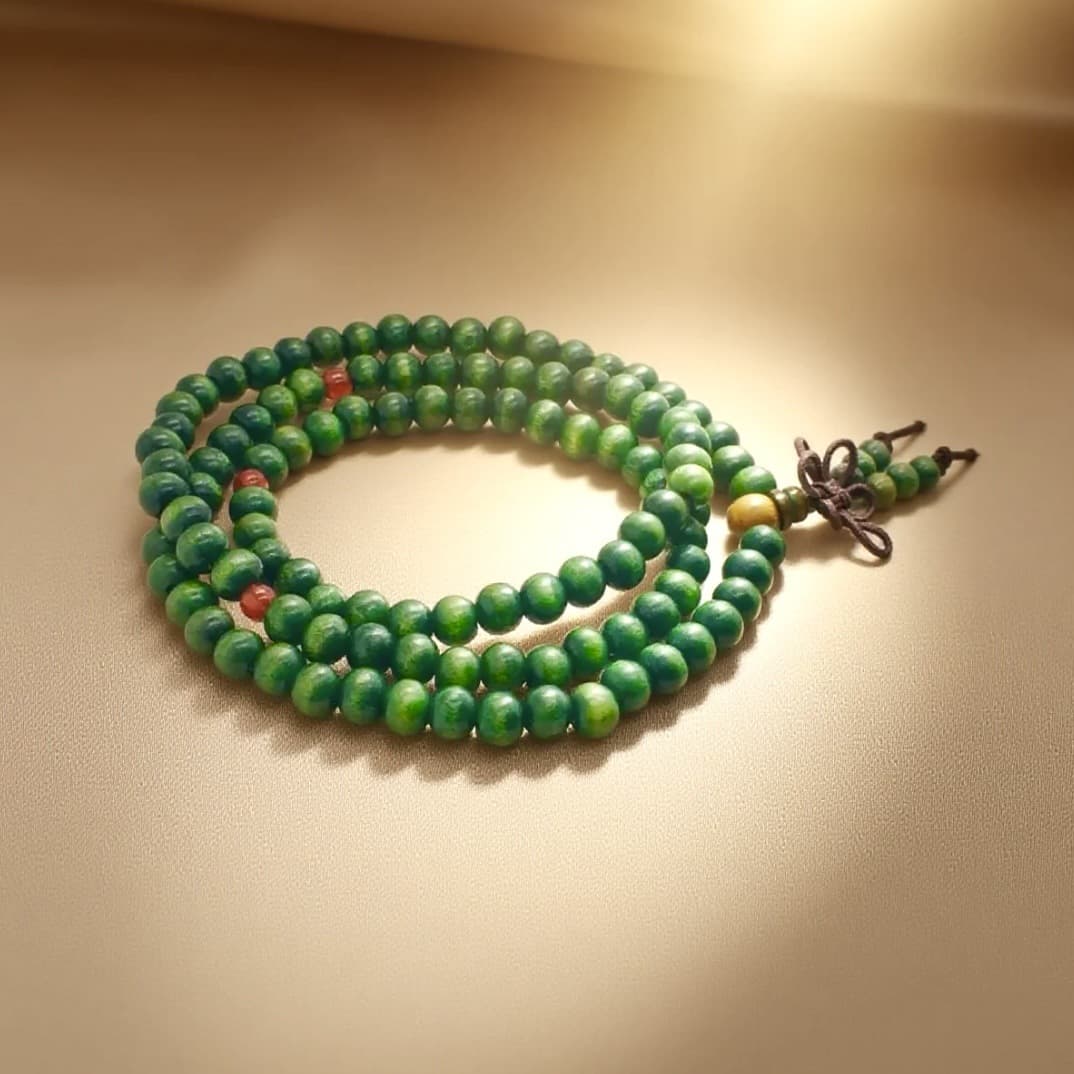 108 Green Apple Beads 0.8