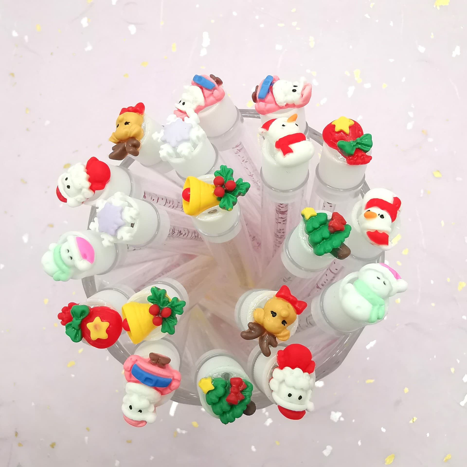 Cross-border Christmas and Halloween Tube Eyelash Brushes, Rotating Tube Disposable Eyelash Brushes with Case