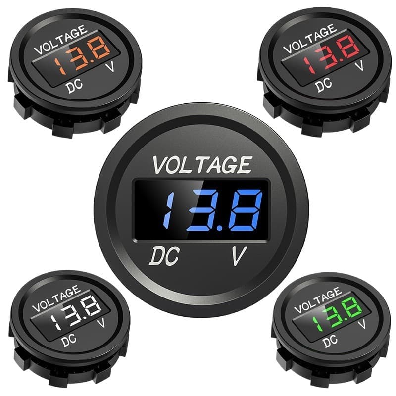 Car Voltmeter Motorcycle Modified Voltmeter Vehicle LED DC Digital Display Voltage Meter Head Measuring 6-30V