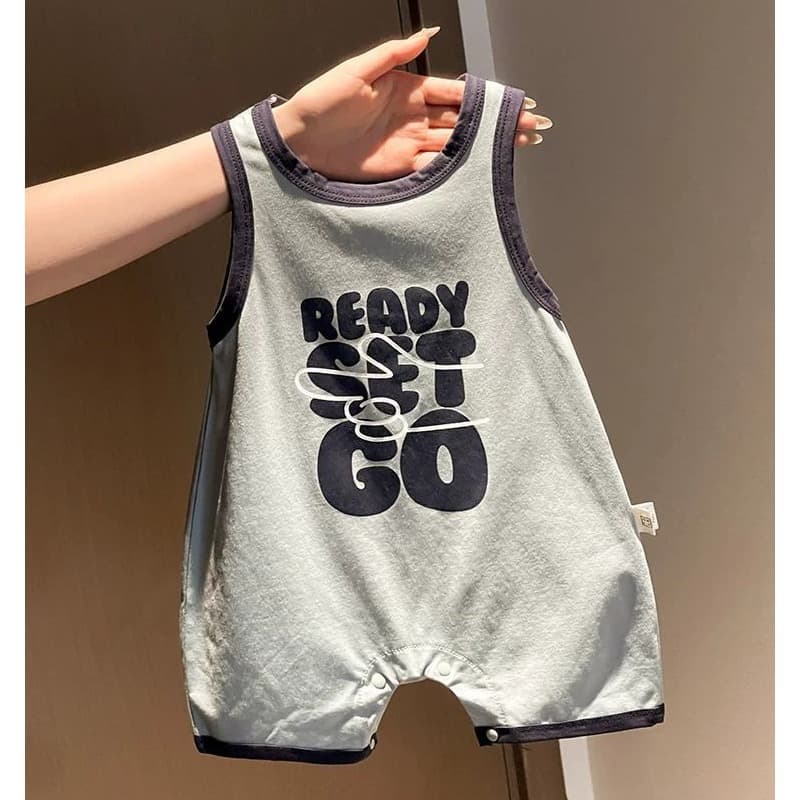 Baby jumpsuit summer thin Korean style baby boy clothes summer cool vest newborn baby summer crawl suit