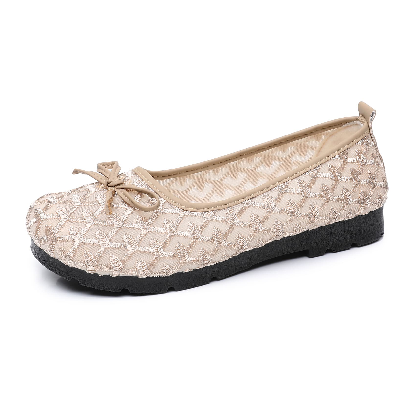 Women's Breathable Mesh Flat Shoes, Large Size Hollow Sandals, Casual Loafers, Lightweight Maternity Shoes