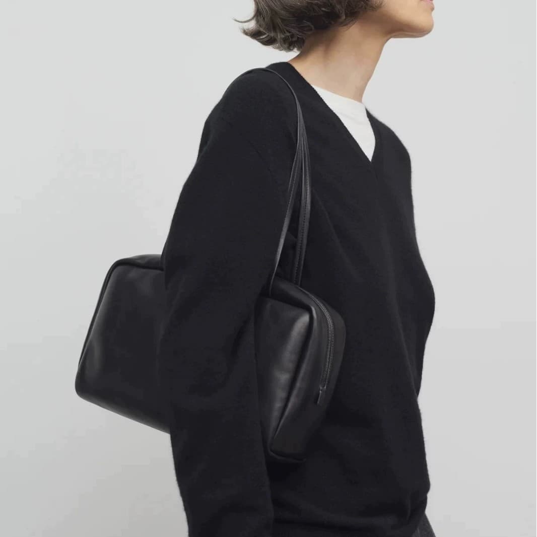 Jennie-style Row Astra Bowling Bag, underarm, premium minimalist, large capacity commuter handbag and shoulder bag