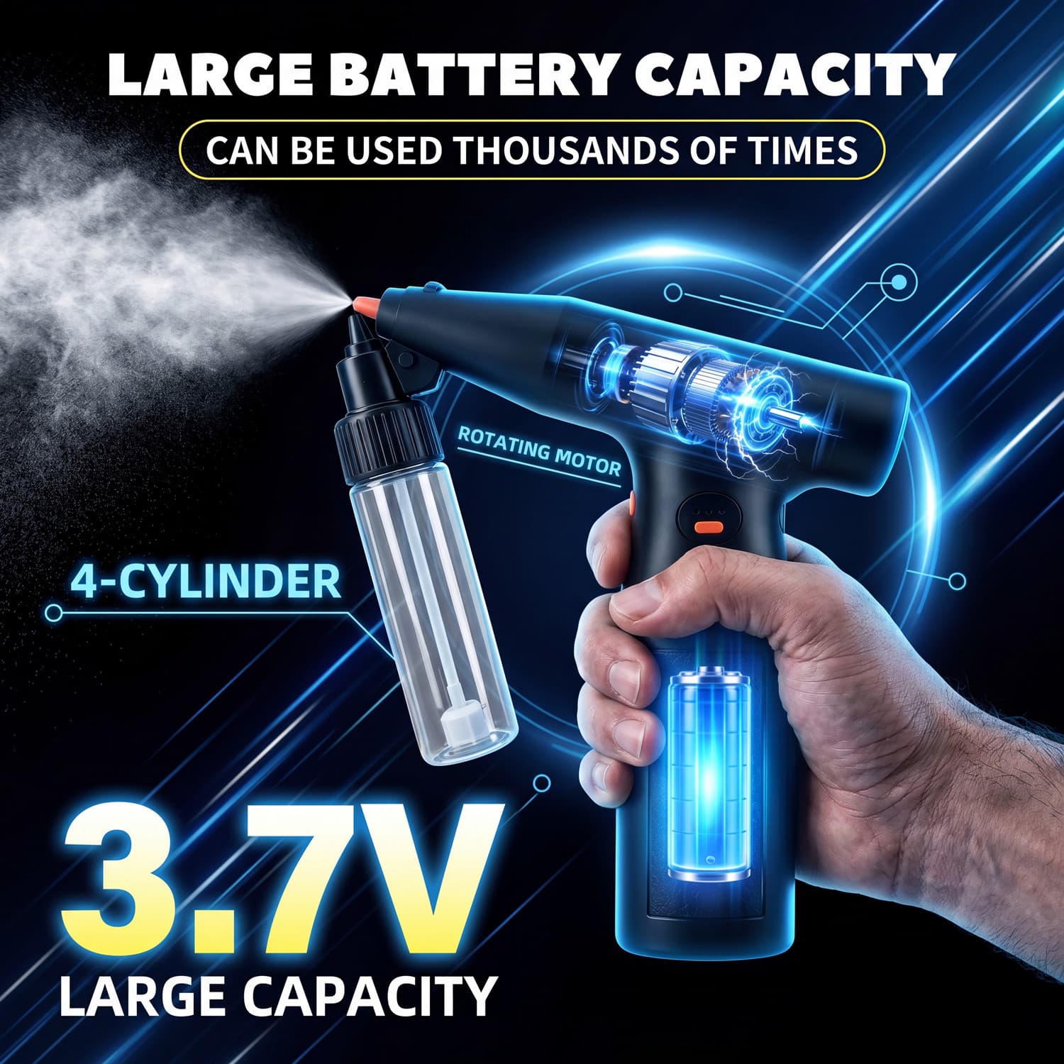 Cross-border Multifunctional Electric Spray Gun for Acrylic Paint, Airbrush for Model Painting and Coloring, Lithium Battery Powered Spray Gun