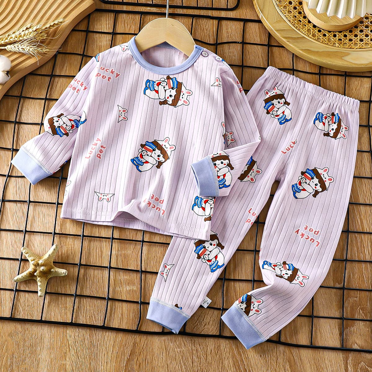 Kids' Cotton Underwear Set Spring New Arrival Boys' Thermal Underwear Pajamas Girls' Homewear Children's Clothing