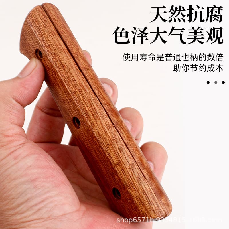 Wooden knife handle rosewood knife handle solid wood replacement handle kitchen knife 2-piece clip handmade knife handle wooden handle manufacturer wholesale