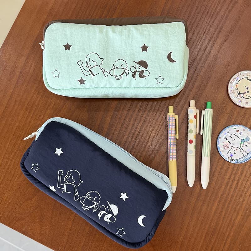 Cartoon Pencil Case Cute Student Stationery Bag Children Pencil Pouch Simple Stationery Storage Bag for Girls