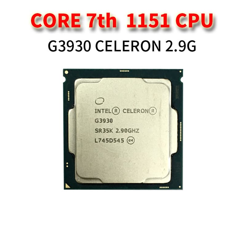 Compatible with G3930/G3900 Intel Celeron CPU 2.9GHz Used Functional Good for 6th/7th Gen Motherboards