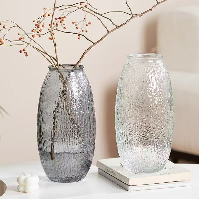 Wholesale Modern Minimalist Large Bodhi Glass Vase for Living Room Home Decoration, Transparent Vase for Water-Grown Lucky Bamboo