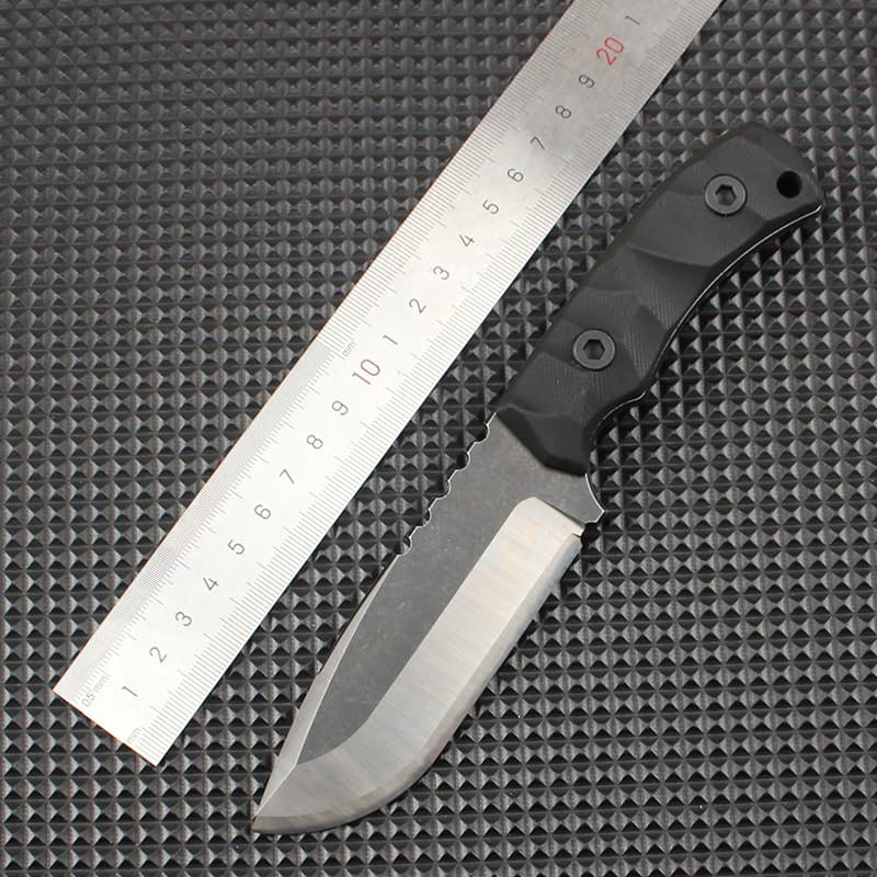 Cross-border Hot Selling Outdoor Survival Knife Camping Hiking Survival Knife Full Tang D2 Blade Portable with Kydex Sheath