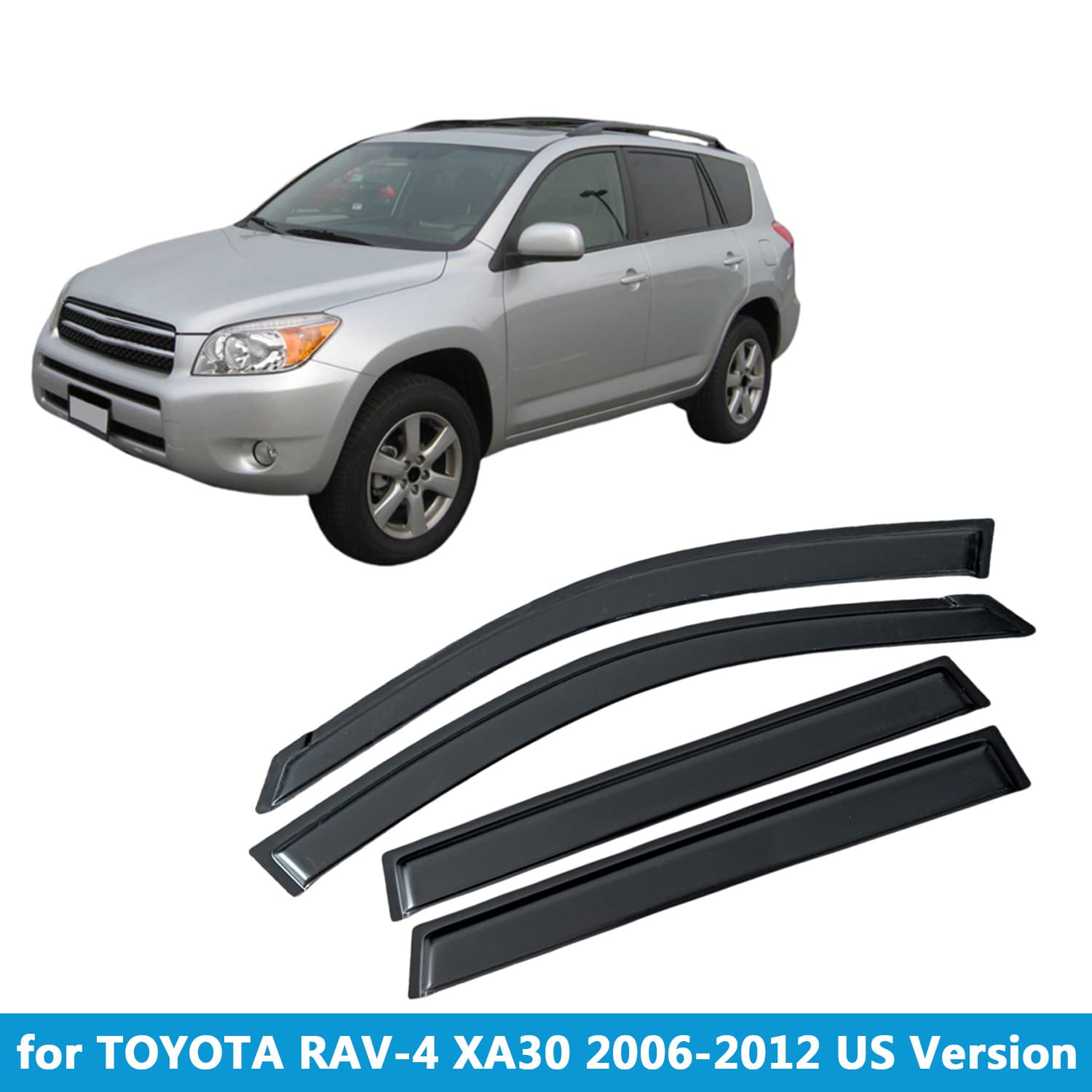 Compatible with Toyota RAV4 XA30 2006-2012 US Version Rain Guards Side Window Deflectors