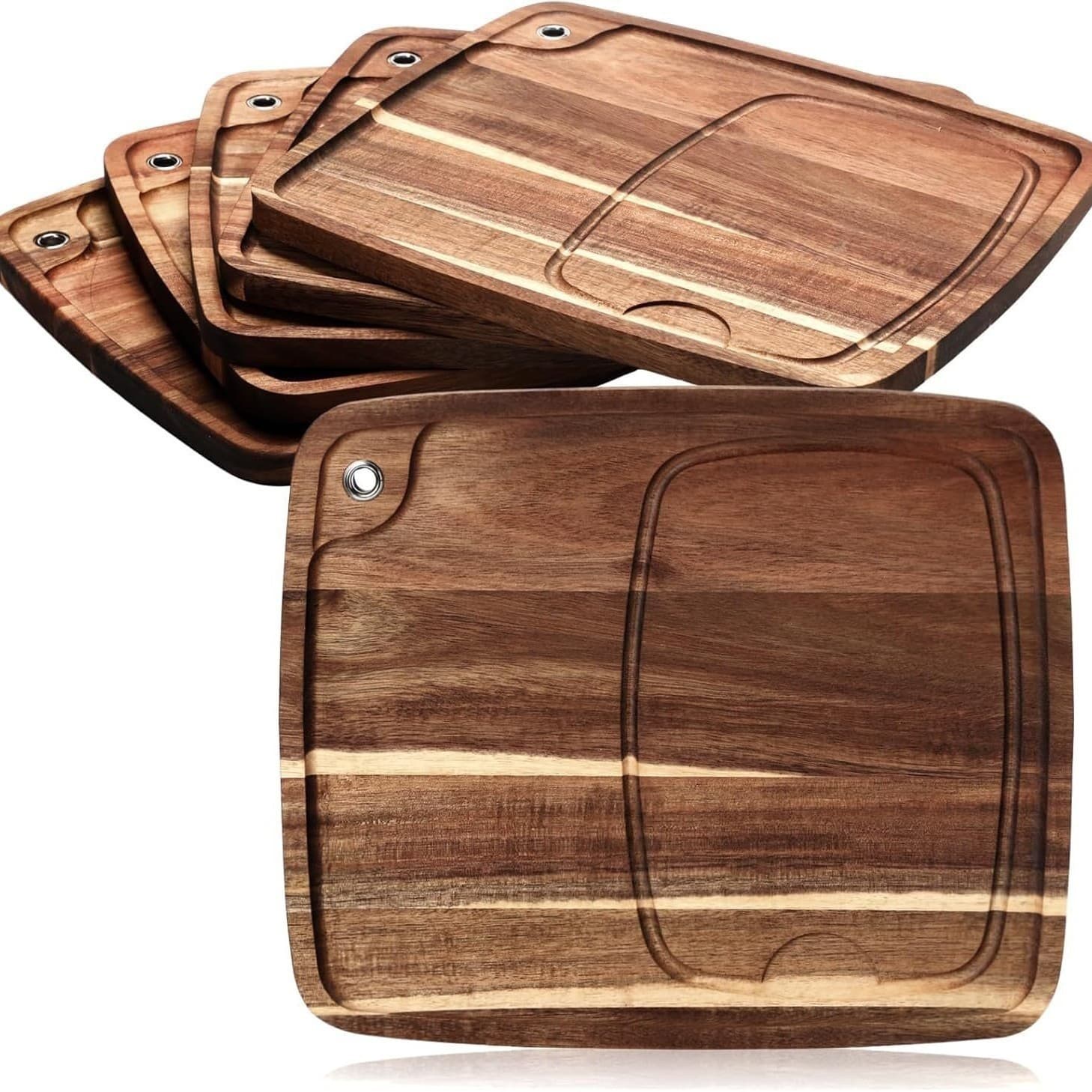 Wooden Serving Tray Kitchen Steak Platter Wood Cutting Board Home Acacia Wood Snack Tray Service Tray