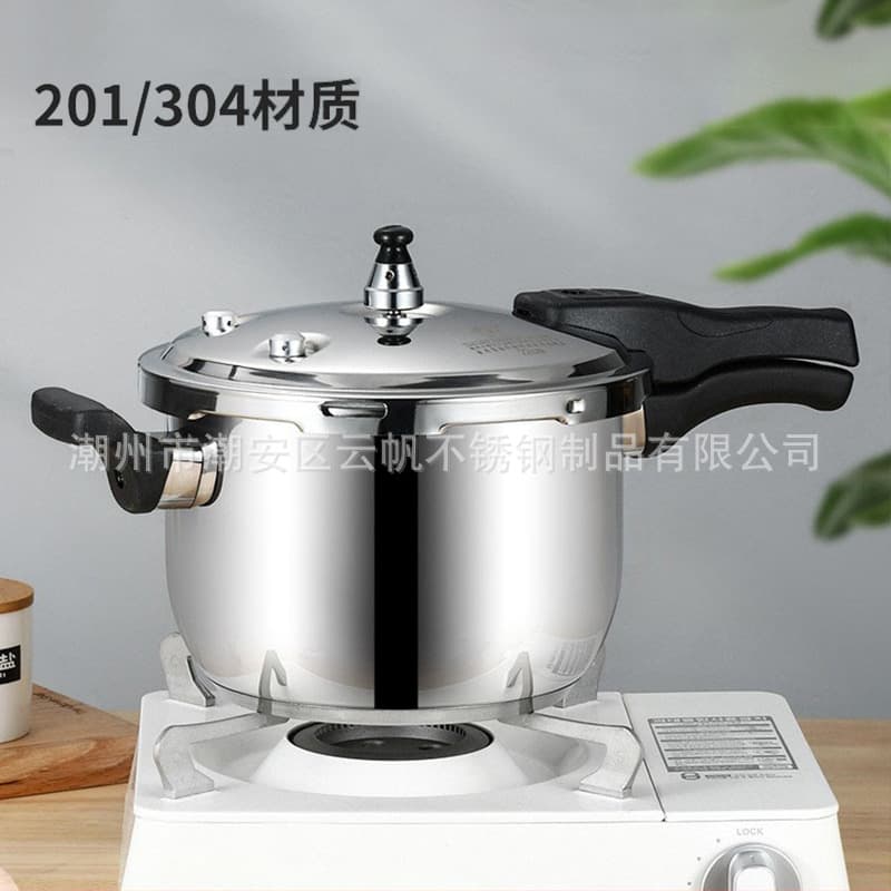 304 Stainless Steel Pressure Cooker with Clad Bottom, Traditional Household Safety Thickened Pot, Food-Grade Explosion-Proof Pot Manufacturer