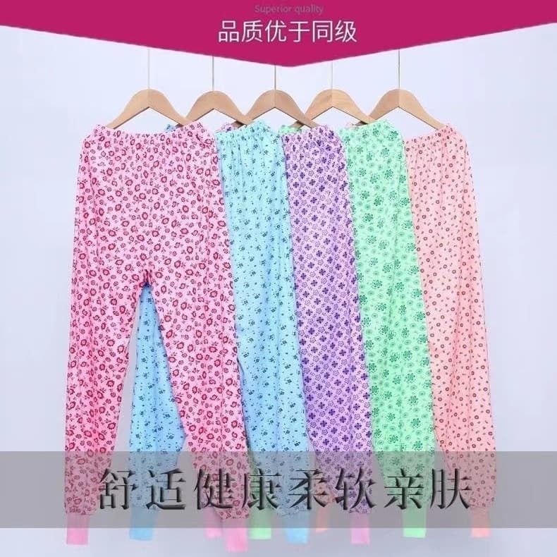 Autumn and Winter Middle-Aged and Elderly Women's Base Layer Pants, Thermal Underwear, Men and Women Large Size Cotton Lining Pants, Market Stall Supply