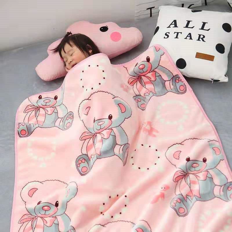 All-season children's quilt, kids' nap blanket, swaddle with single-layer thick padding, kindergarten nap quilt, office throw blanket