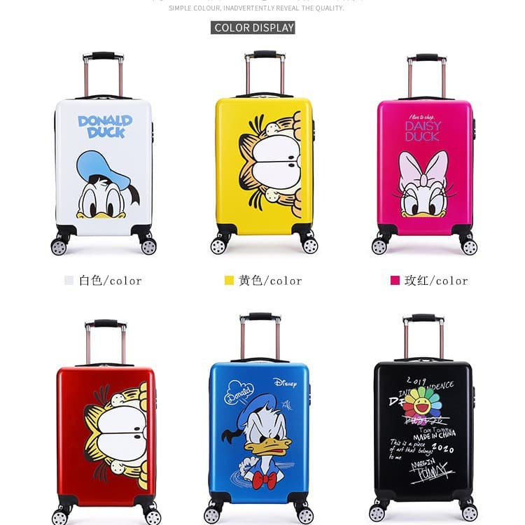 New Children's Trolley Case with Universal Wheels, Customizable LOGO, 20-Inch Trolley Case with Password Lock for Adults Travel Luggage