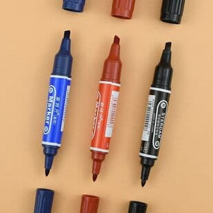 Stedan Marker Pen Large Double Head Oil-Based Marker, Waterproof Quick-Dry Oil-Based Pen, Thick Tip Marker