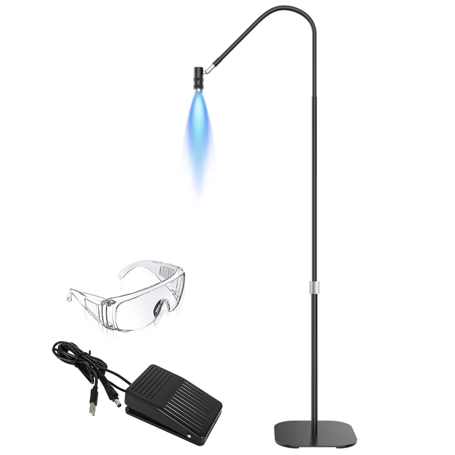 Uv Glue Curing Quick-Drying Purple Light Eyelash Beauty Lamp Eyelash Grafting Pulley Floor-Standing Wrist Strap Manicure Beauty Lamp