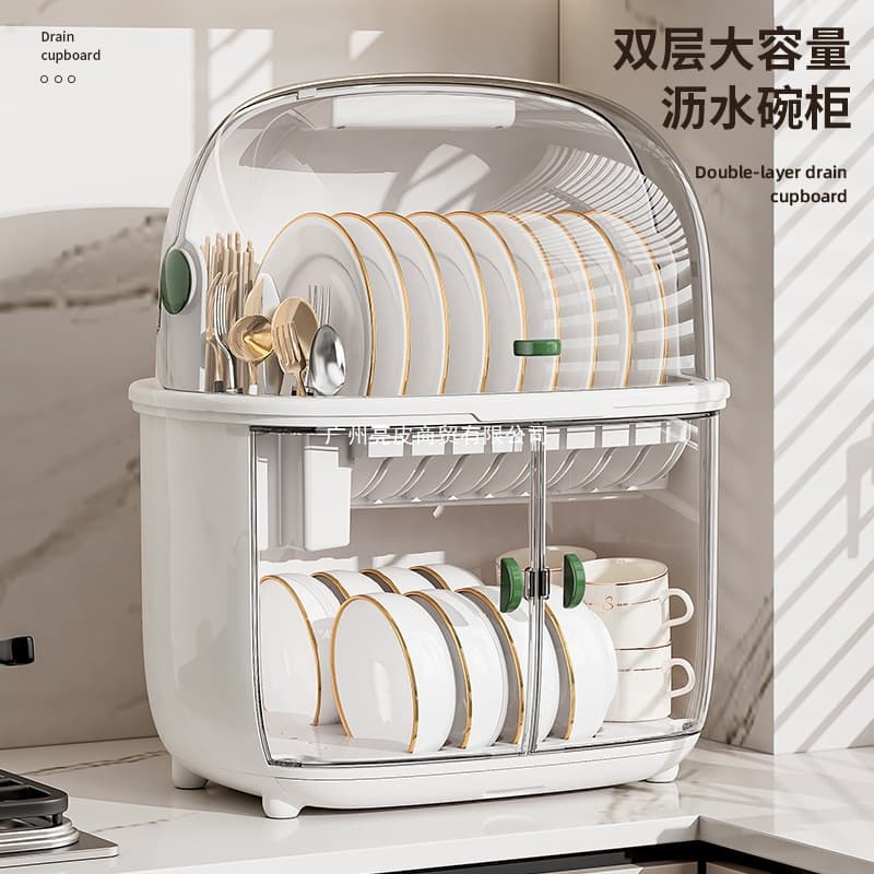 Household Small UV Two-star Dish Sterilizer Cabinet for Kitchenware, Cup, and Bottle Drying Without Draining