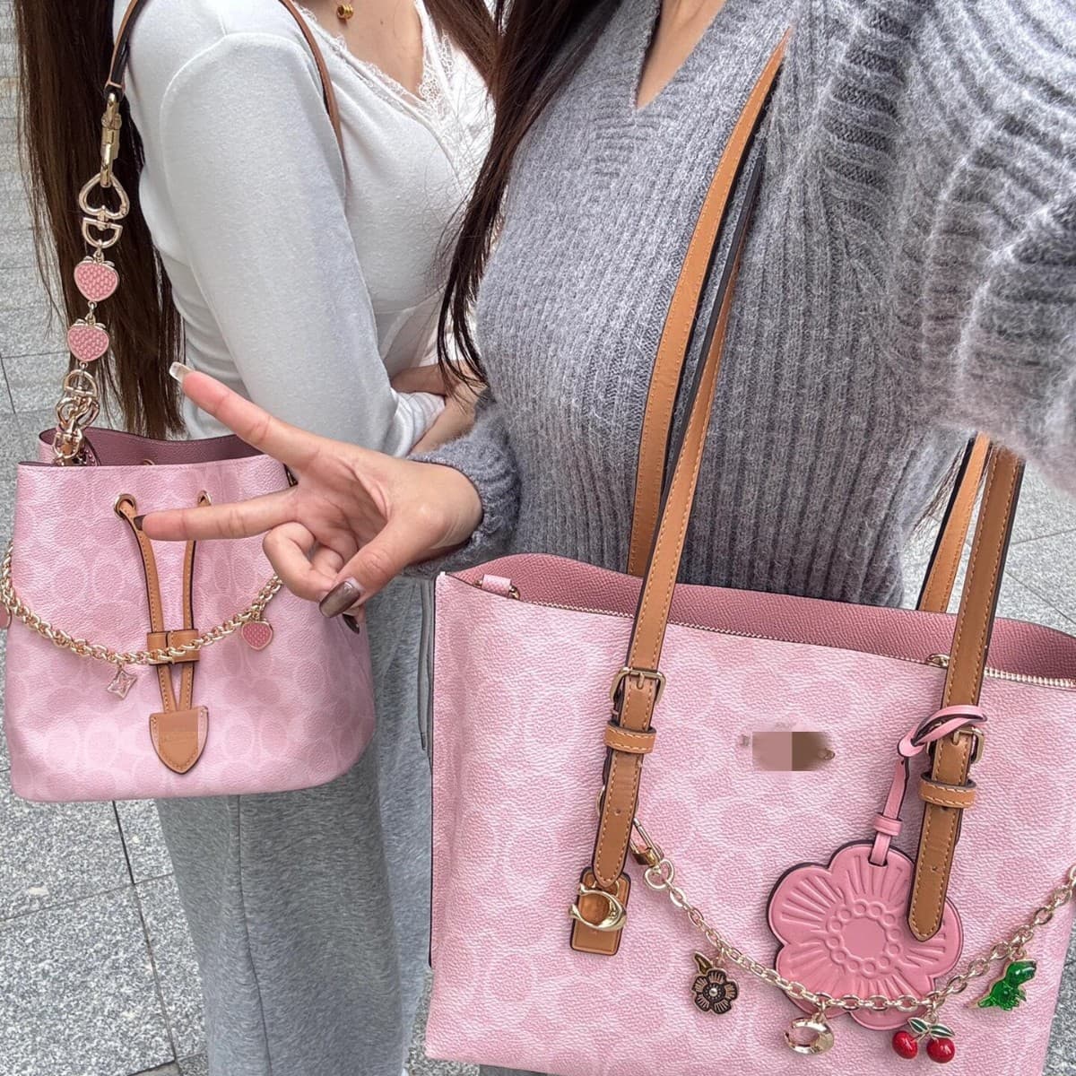 Kou C's new pink rowan bucket bag, underarm bag, hobo bag, Boston pillow bag, shoulder bag, crossbody bag for women