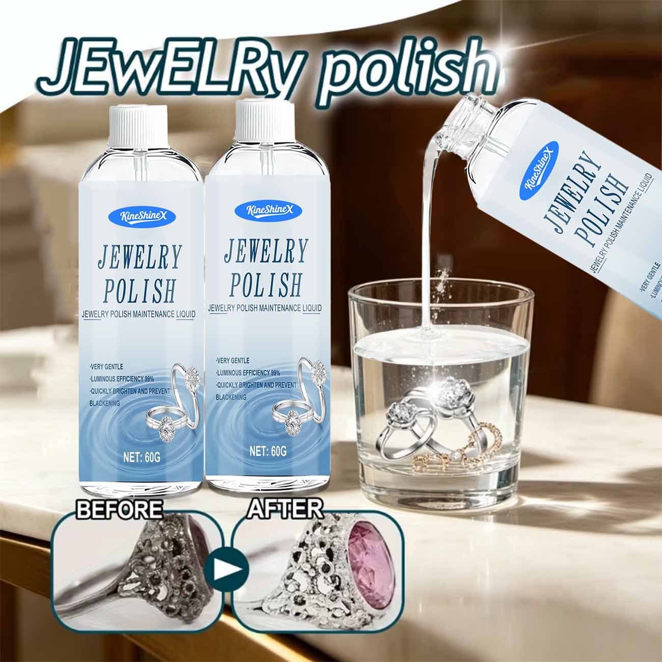 KineShienX Jewelry Cleaner Glasses Cleaning Machine Ultrasonic Cleaner for Jewelry Necklace Cleaning Solution