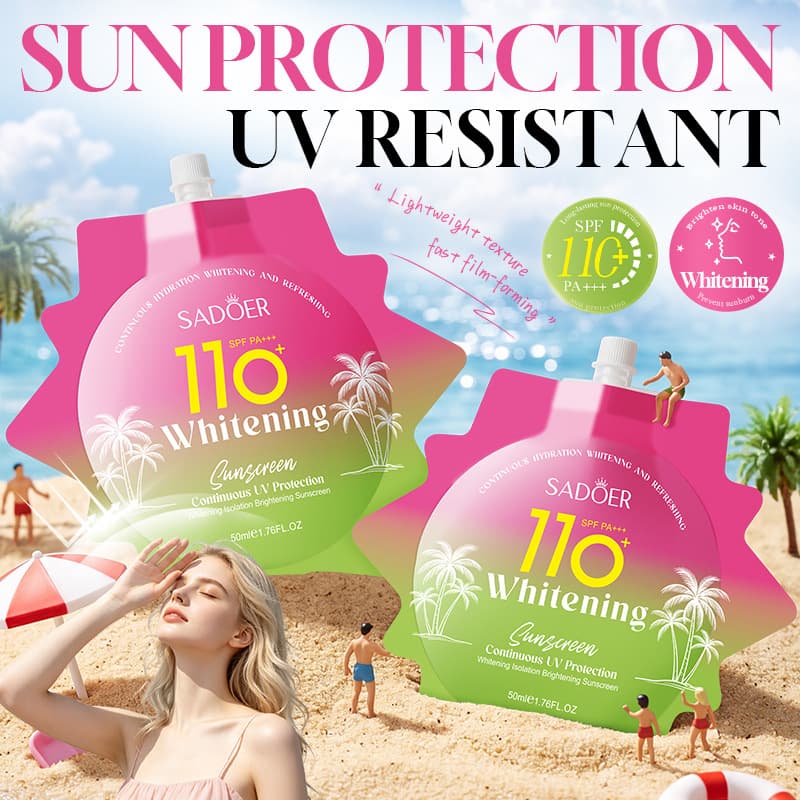 Full English anti-sun cream SPF110 SADOER beauty-white isolation and brightening anti-sun cream high-power skin care products cross-border