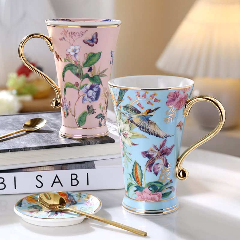 Creative Bone China Mug Water Cup Coffee Milk Cup Ceramic Gift Cup Exquisite Office